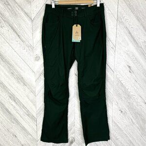 Prana Halle Pant II Women Size 8 Regular Standard Fit Green Batik 32" Inseam NWT